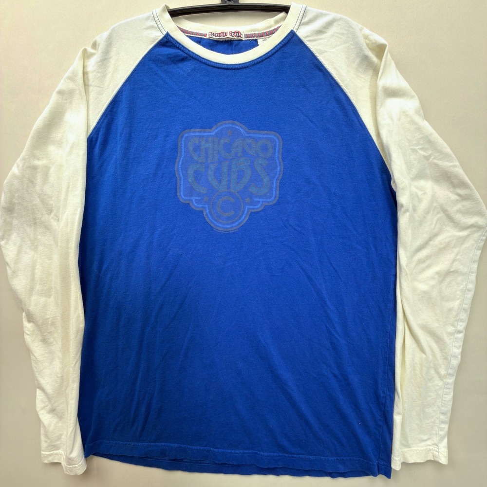 Moonlight Graham Chicago Cubs Shirt Mens XXL Raglan Blue Cream Graphic Tee Y2K